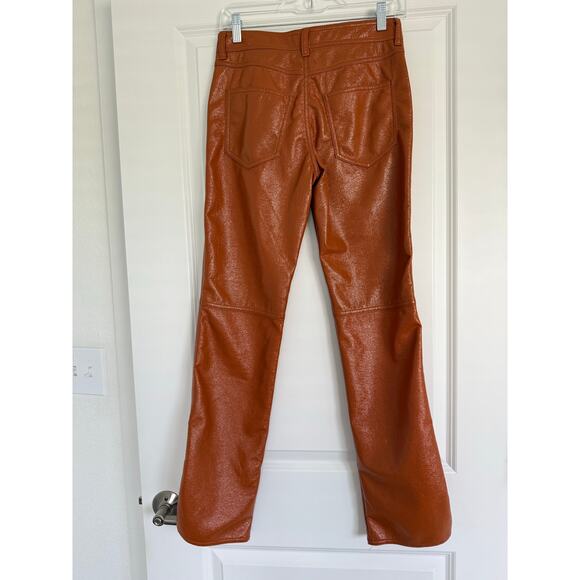 MSGM Vegan Leather Straight Leg Trousers Size XS NWT - Picture 9 of 11